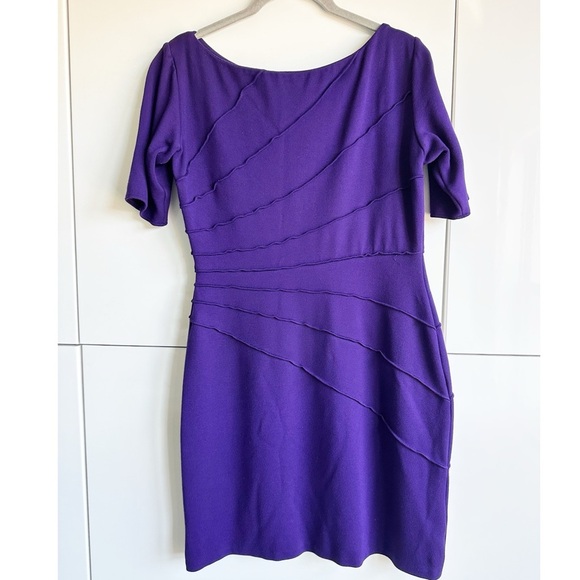 Maggy London Petite Purple Pin Tuck Dress Size 6P
Fitted - Picture 3 of 5